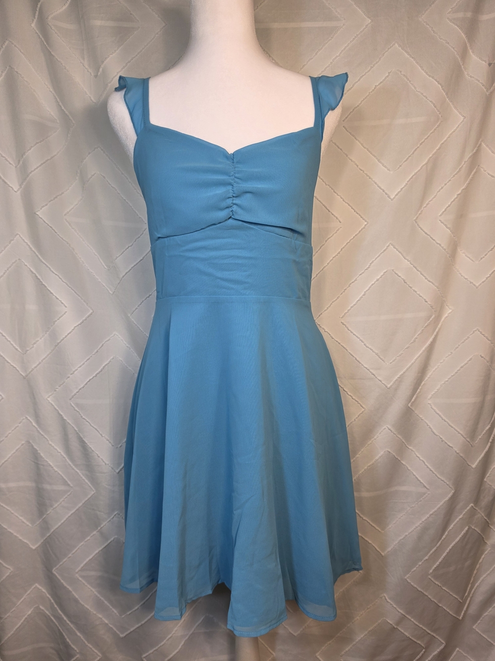 Teal Fit-and-Flare Women's Dress Summer Vacation